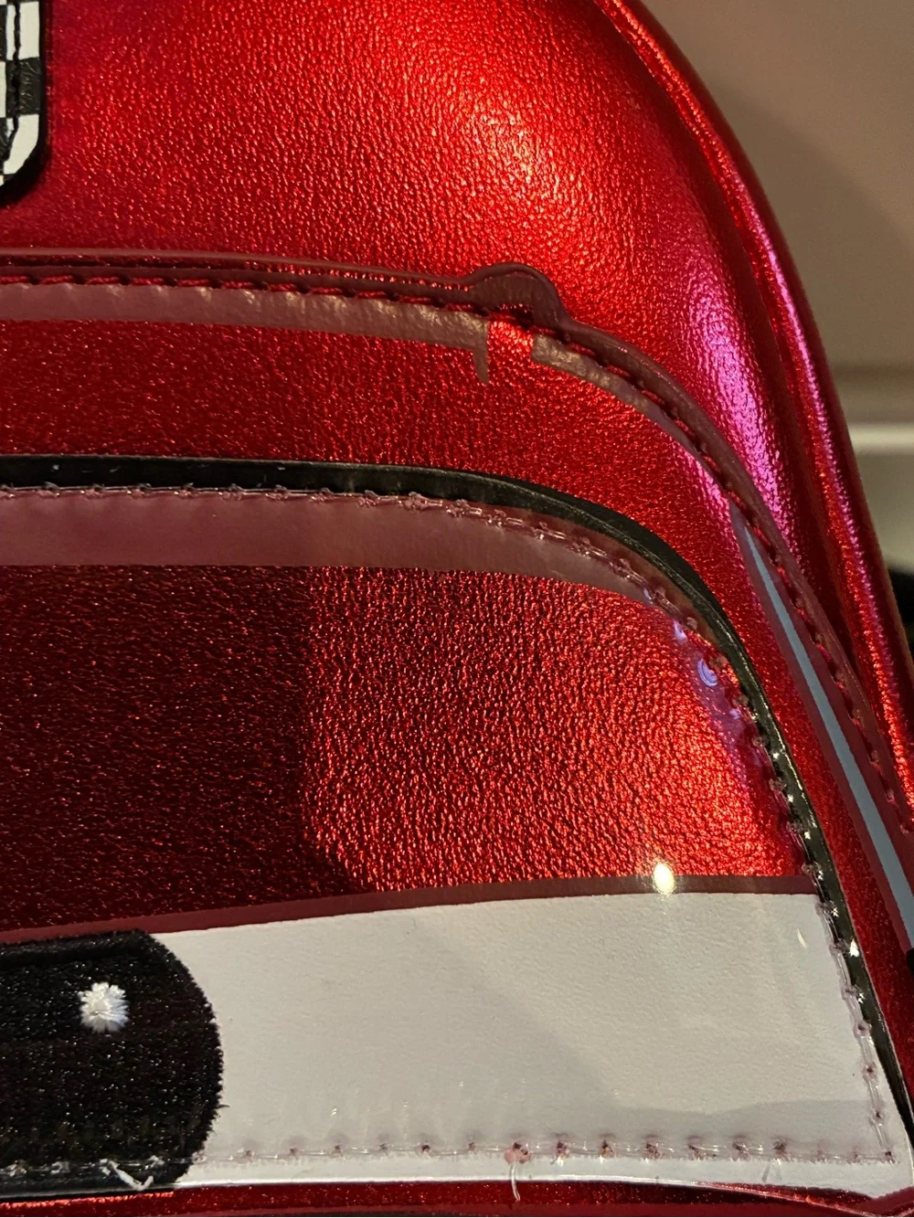 New Loungefly Disney Pixar Cars Metallic Lightning McQueen Cosplay Mini Backpack